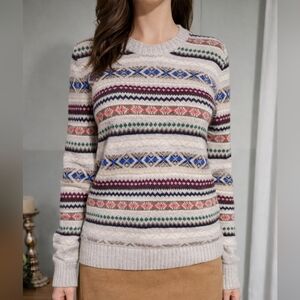 ABERCROMBIE & FITCH Heritage Fair Isle Knit Sweater Unisex (Mens Small/womens M)